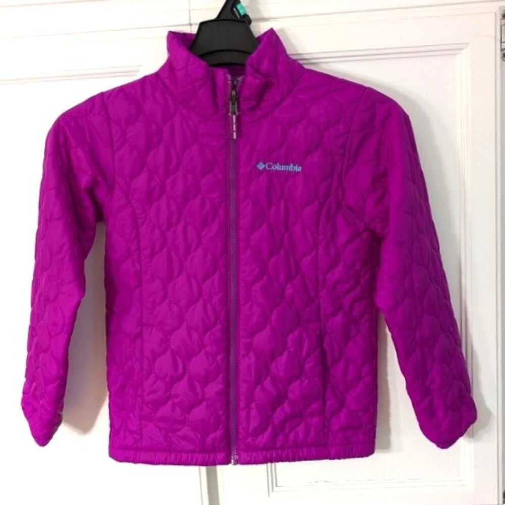 Like New Columbia Girl's Omini-Heat Vibrant Fuchsia Puffer Jacket Size M (10/12)